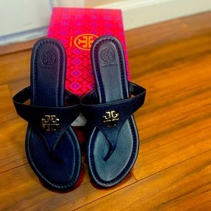 Navy Blue Tory Burch sandals